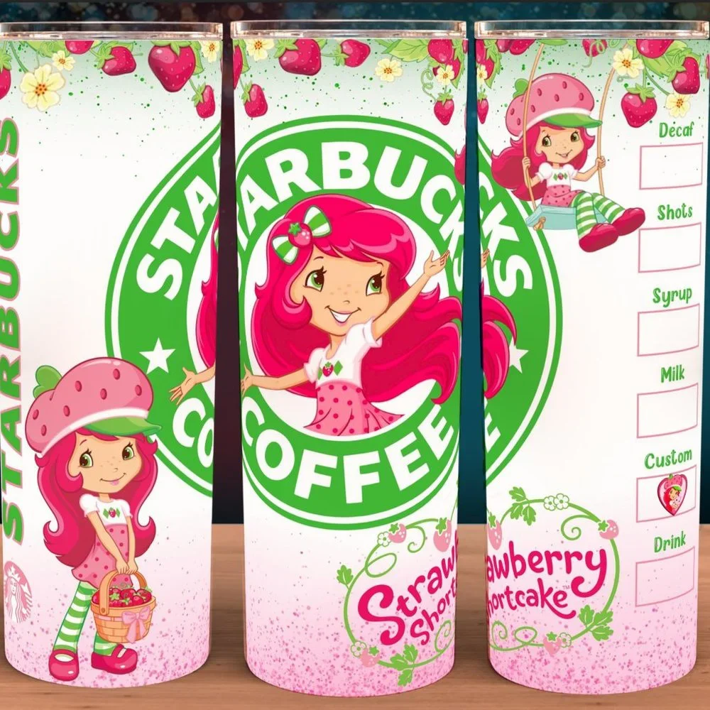 Strawberry Shortcake Starbucks Coffee Cup Tumbler 20oz